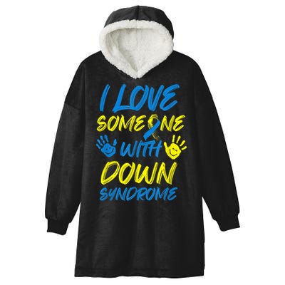 kid Down Syndrome Awareness  Month Special Needs Love T21 Hooded Wearable Blanket