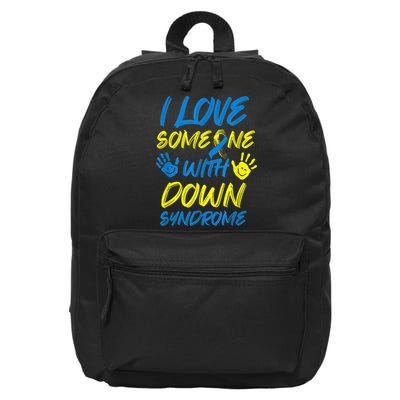 kid Down Syndrome Awareness  Month Special Needs Love T21 16 in Basic Backpack