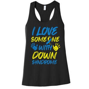 kid Down Syndrome Awareness  Month Special Needs Love T21 Women's Racerback Tank