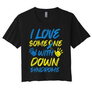 kid Down Syndrome Awareness  Month Special Needs Love T21 Women's Crop Top Tee