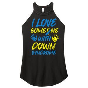 kid Down Syndrome Awareness  Month Special Needs Love T21 Women's Perfect Tri Rocker Tank