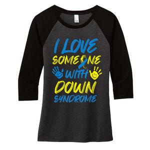 kid Down Syndrome Awareness  Month Special Needs Love T21 Women's Tri-Blend 3/4-Sleeve Raglan Shirt