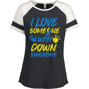 kid Down Syndrome Awareness  Month Special Needs Love T21 Enza Ladies Jersey Colorblock Tee