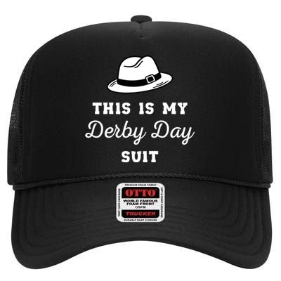 KY Derby Suits For Men Funny Derby Day Kentucky Attire High Crown Mesh Back Trucker Hat