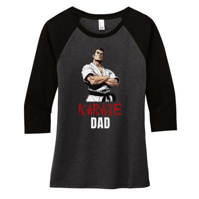 Karate Dad Striking Style For Martial Arts Super Dads Women's Tri-Blend 3/4-Sleeve Raglan Shirt