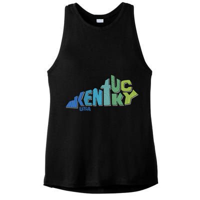 Kentucky Distorted Shape Ladies PosiCharge Tri-Blend Wicking Tank