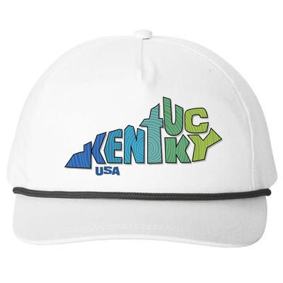 Kentucky Distorted Shape Snapback Five-Panel Rope Hat