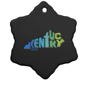 Kentucky Distorted Shape Ceramic Star Ornament