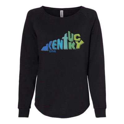 Kentucky Distorted Shape Womens California Wash Sweatshirt