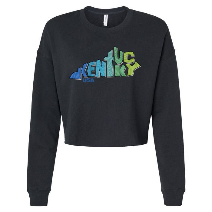 Kentucky Distorted Shape Cropped Pullover Crew