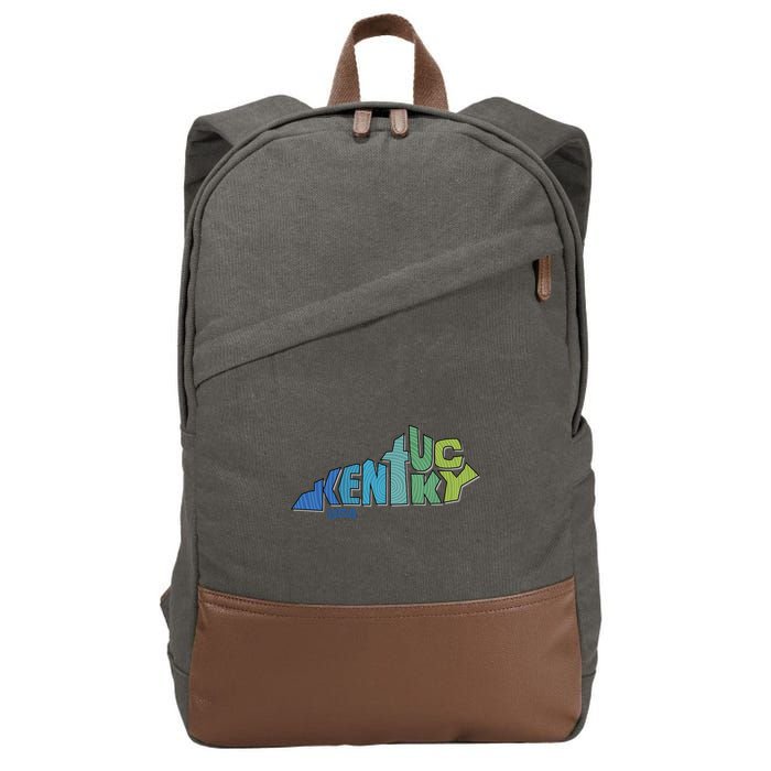 Kentucky Distorted Shape Cotton Canvas Backpack
