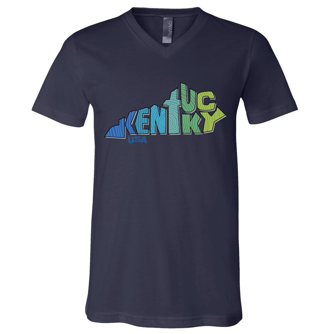 Kentucky Distorted Shape V-Neck T-Shirt
