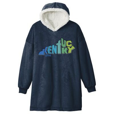 Kentucky Distorted Shape Hooded Wearable Blanket