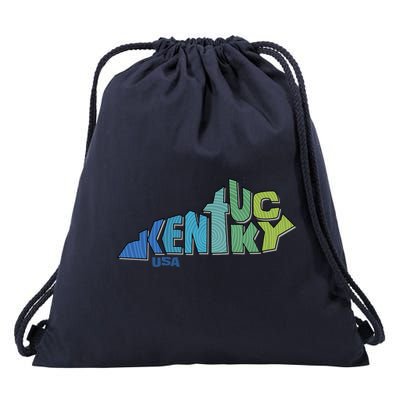Kentucky Distorted Shape Drawstring Bag