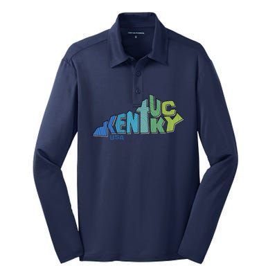 Kentucky Distorted Shape Silk Touch Performance Long Sleeve Polo