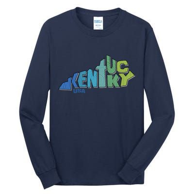 Kentucky Distorted Shape Tall Long Sleeve T-Shirt