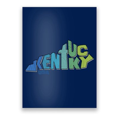 Kentucky Distorted Shape Poster