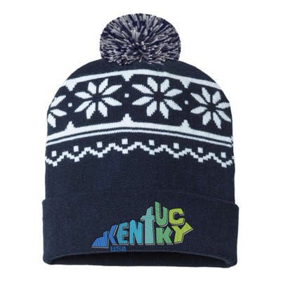 Kentucky Distorted Shape USA-Made Snowflake Beanie