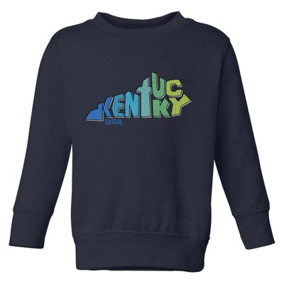 Kentucky Distorted Shape Toddler Sweatshirt