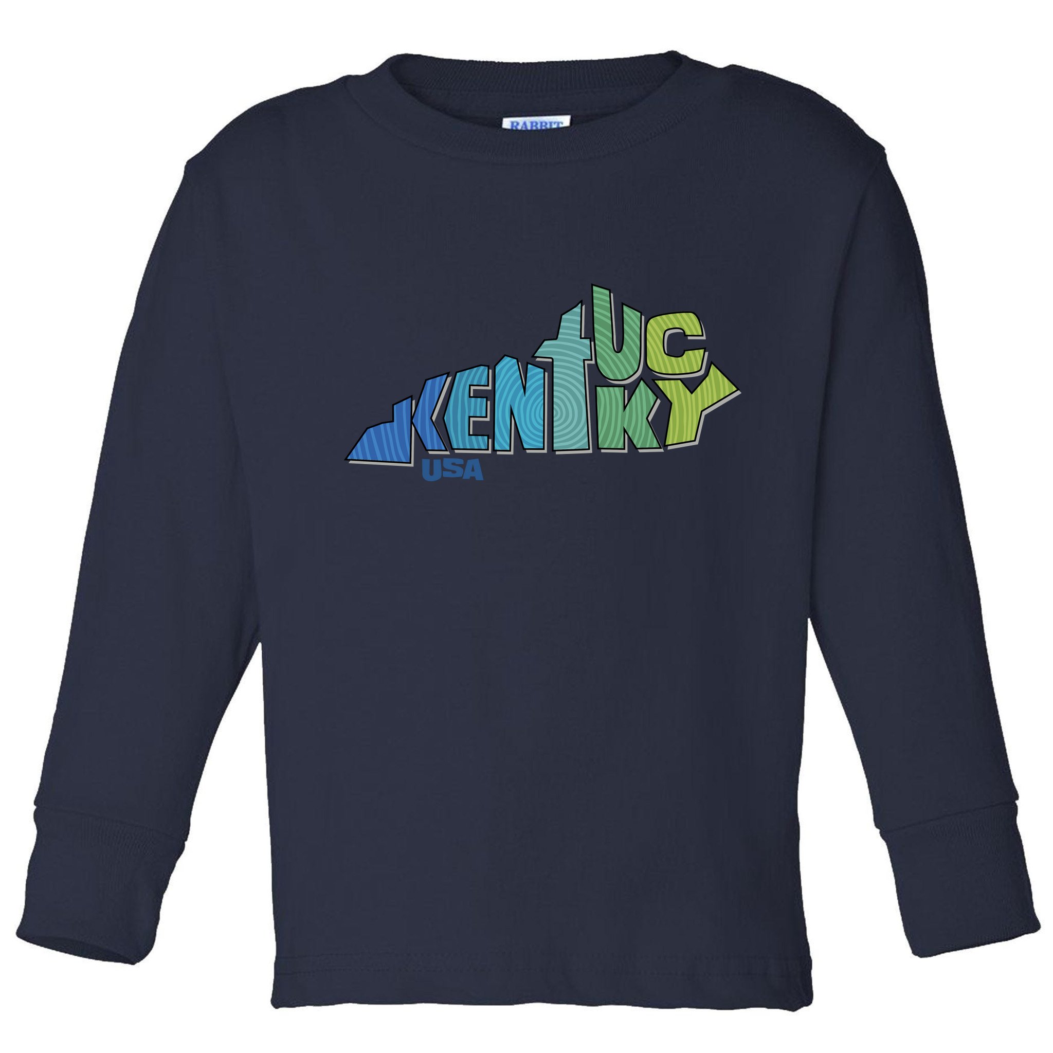 Kentucky Distorted Shape Toddler Long Sleeve Shirt