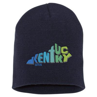 Kentucky Distorted Shape Short Acrylic Beanie