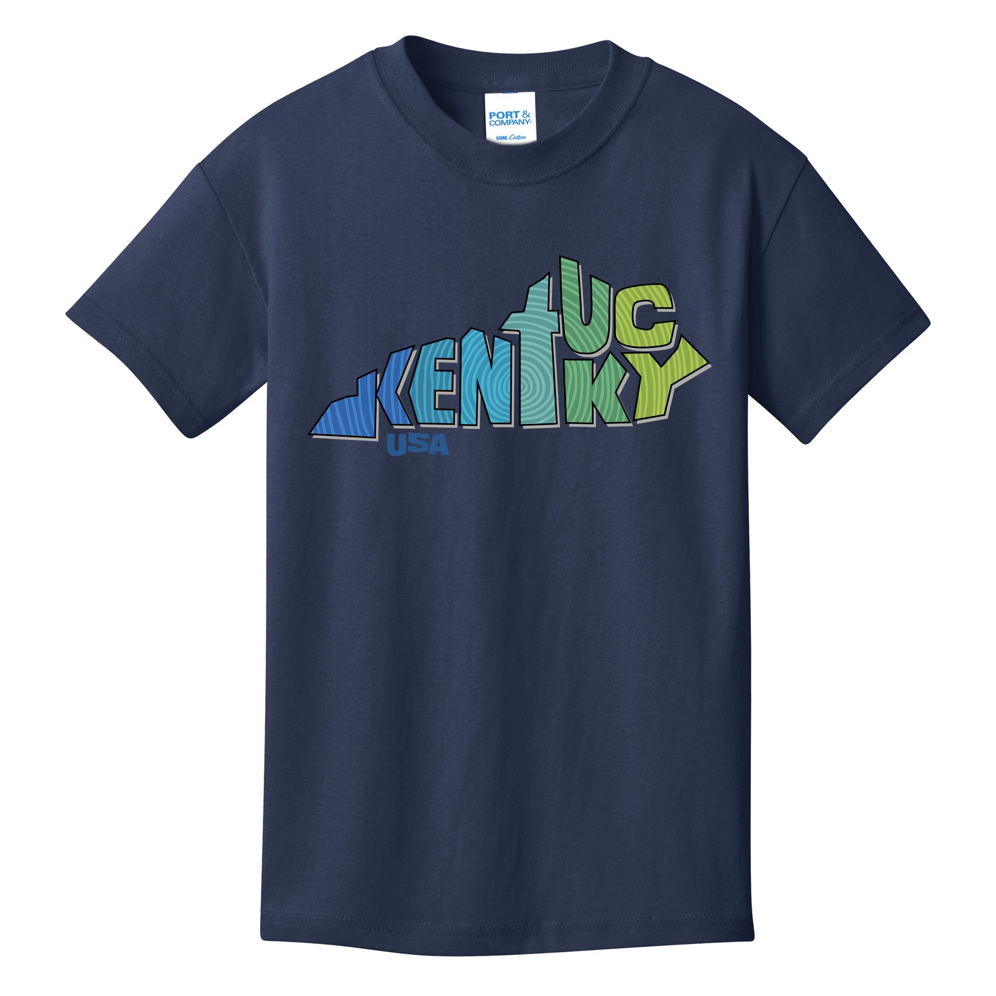 Kentucky Distorted Shape Kids T-Shirt