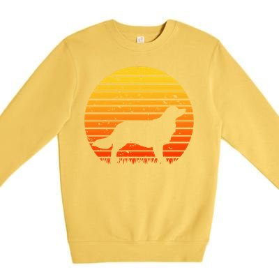 Kooikerhondje Dog Sunset Yellow Premium Crewneck Sweatshirt