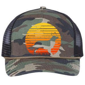 Kooikerhondje Dog Sunset Yellow Retro Rope Trucker Hat Cap