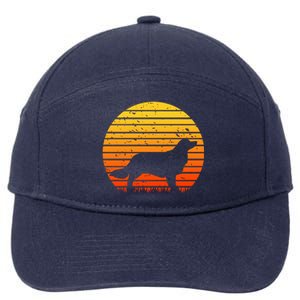 Kooikerhondje Dog Sunset Yellow 7-Panel Snapback Hat