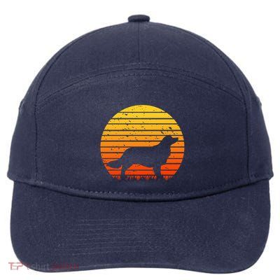 Kooikerhondje Dog Sunset Yellow 7-Panel Snapback Hat