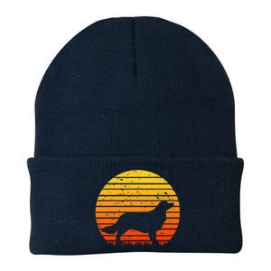 Kooikerhondje Dog Sunset Yellow Knit Cap Winter Beanie