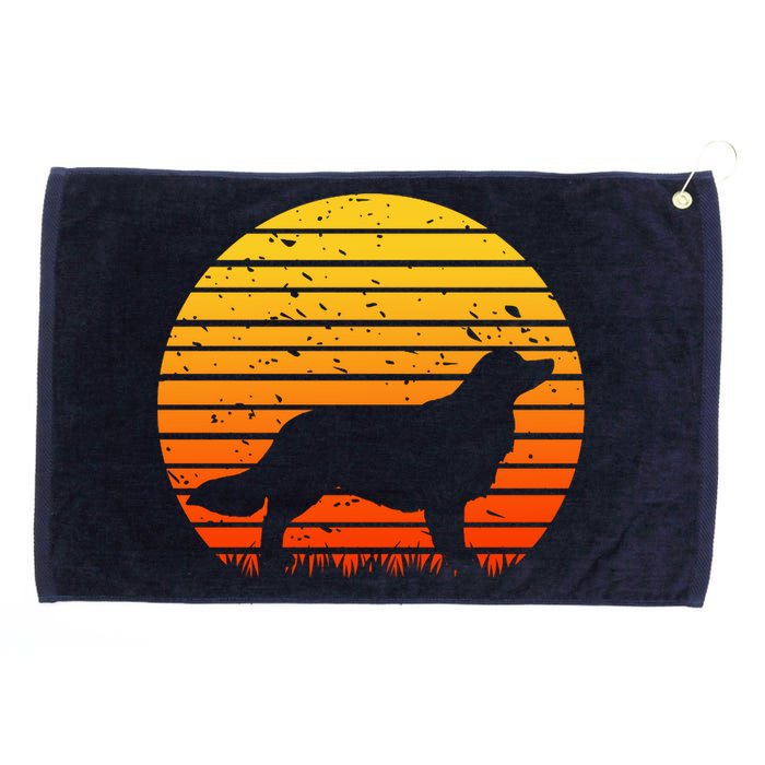 Kooikerhondje Dog Sunset Yellow Grommeted Golf Towel