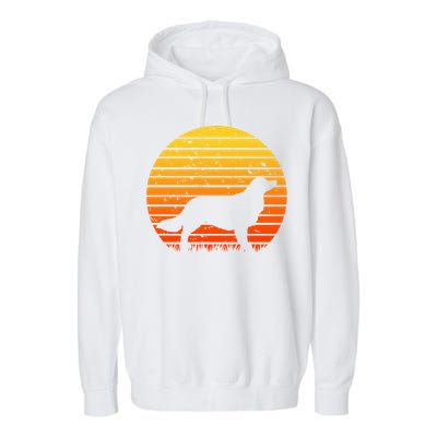 Kooikerhondje Dog Sunset Yellow Garment-Dyed Fleece Hoodie