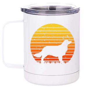 Kooikerhondje Dog Sunset Yellow 12 oz Stainless Steel Tumbler Cup