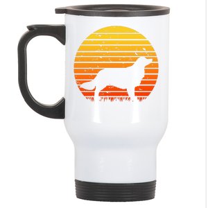 Kooikerhondje Dog Sunset Yellow Stainless Steel Travel Mug