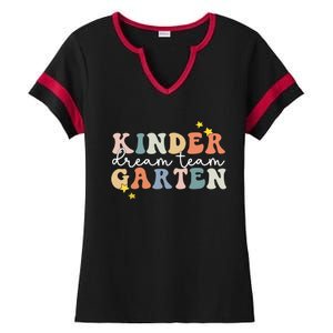 Kindergarten Dream Team Teacher Back To School Ladies Halftime Notch Neck Tee