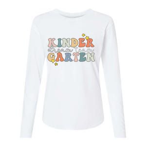 Kindergarten Dream Team Teacher Back To School Womens Cotton Relaxed Long Sleeve T-Shirt