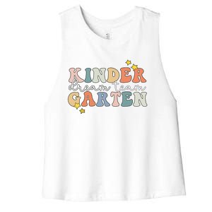 Kindergarten Dream Team Teacher Back To School Women's Racerback Cropped Tank