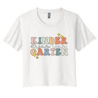 Kindergarten Dream Team Teacher Back To School Women's Crop Top Tee