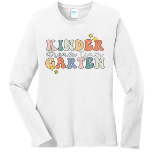 Kindergarten Dream Team Teacher Back To School Ladies Long Sleeve Shirt