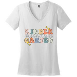 Kindergarten Dream Team Teacher Back To School Women's V-Neck T-Shirt