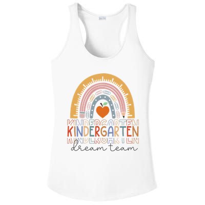 Kindergarten Dream Team Rainbow Welcome Back To School Ladies PosiCharge Competitor Racerback Tank