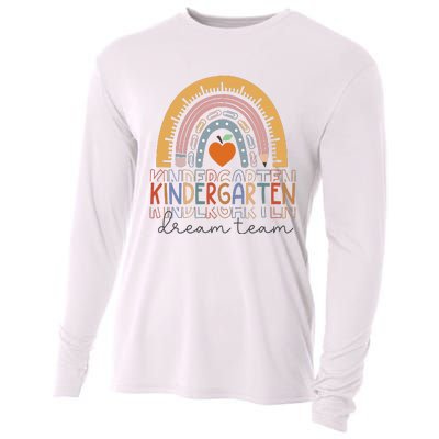 Kindergarten Dream Team Rainbow Welcome Back To School Cooling Performance Long Sleeve Crew