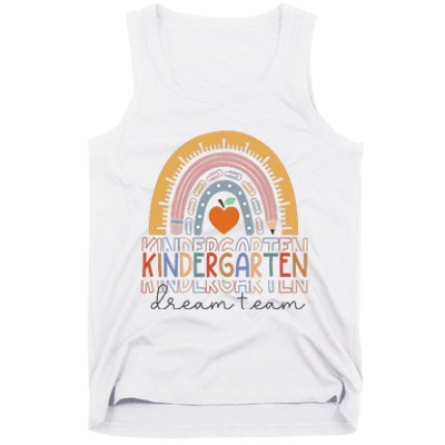 Kindergarten Dream Team Rainbow Welcome Back To School Tank Top