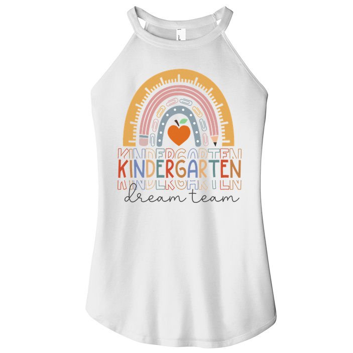 Kindergarten Dream Team Rainbow Welcome Back To School Women's Perfect Tri Rocker Tank