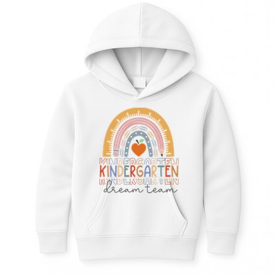 Kindergarten Dream Team Rainbow Welcome Back To School Kids Hoodie