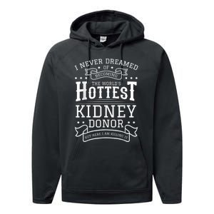 Kidney Donor Transplant Organ Donation Transplantation Performance Fleece Hoodie