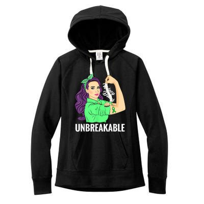 Kidney Donor Unbreakable Kidney Transplant Awareness Women's Fleece Hoodie