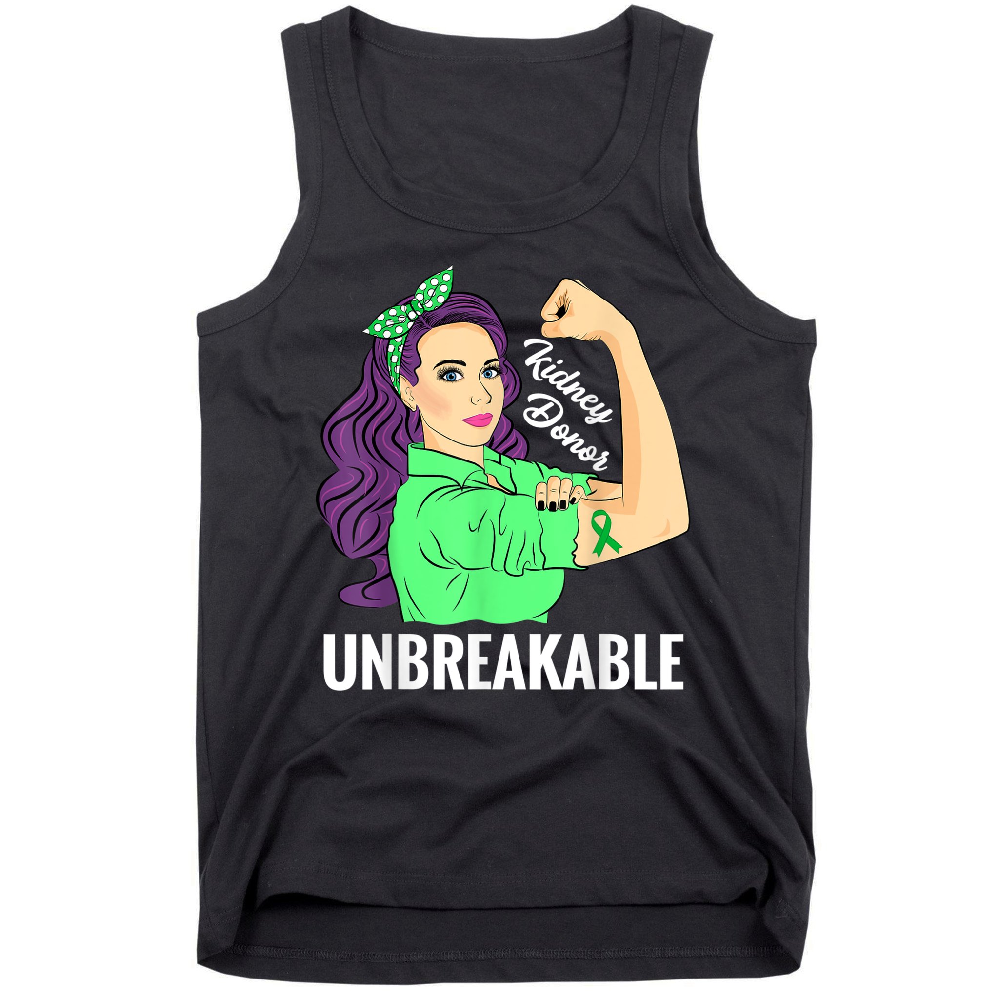 Kidney Donor Unbreakable Kidney Transplant Awareness Tank Top