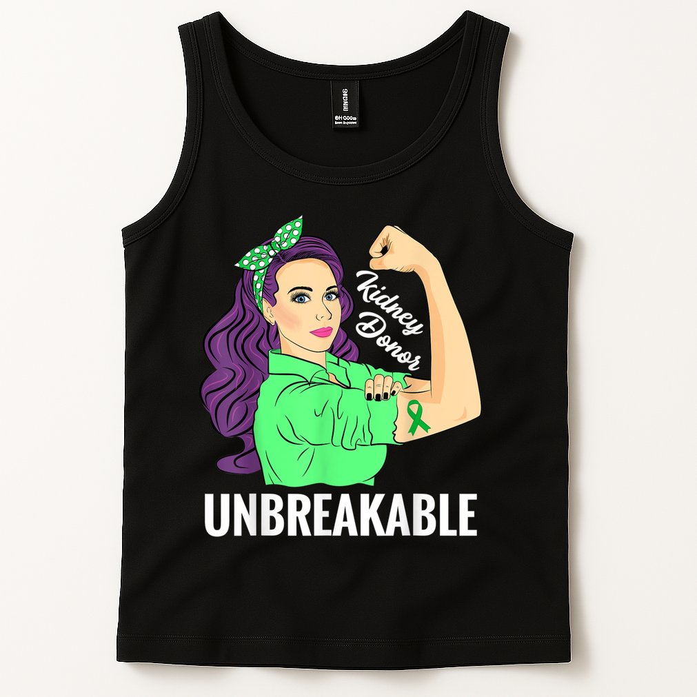 Kidney Donor Unbreakable Kidney Transplant Awareness Tank Top